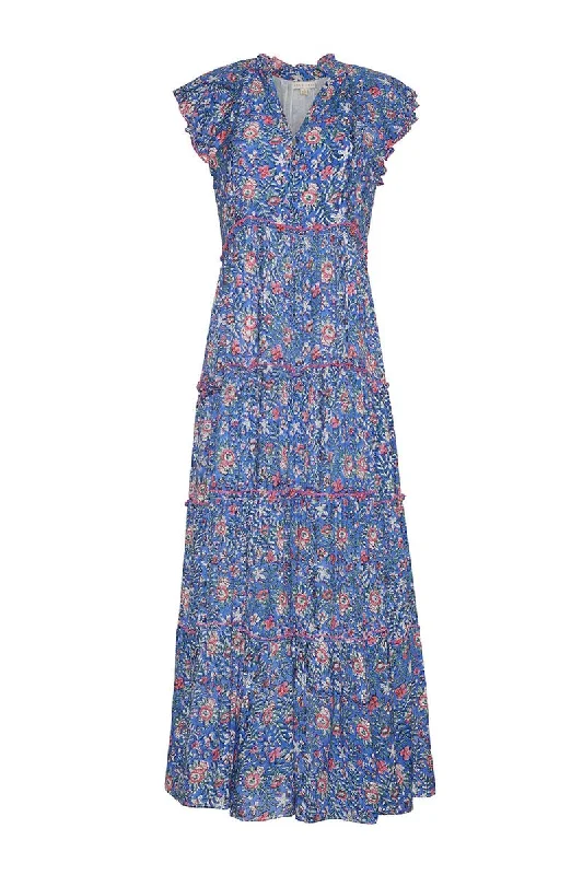 Aimee Maxi in Indigo Floral