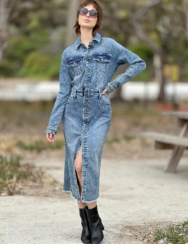 Raglan Denim Shirtdress