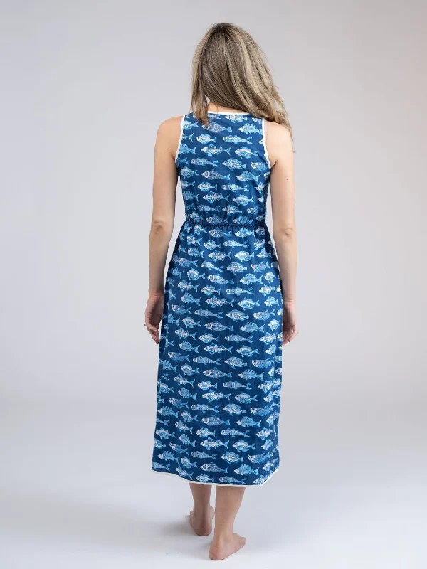 The Bella Dress | Navy Plenty of Fish