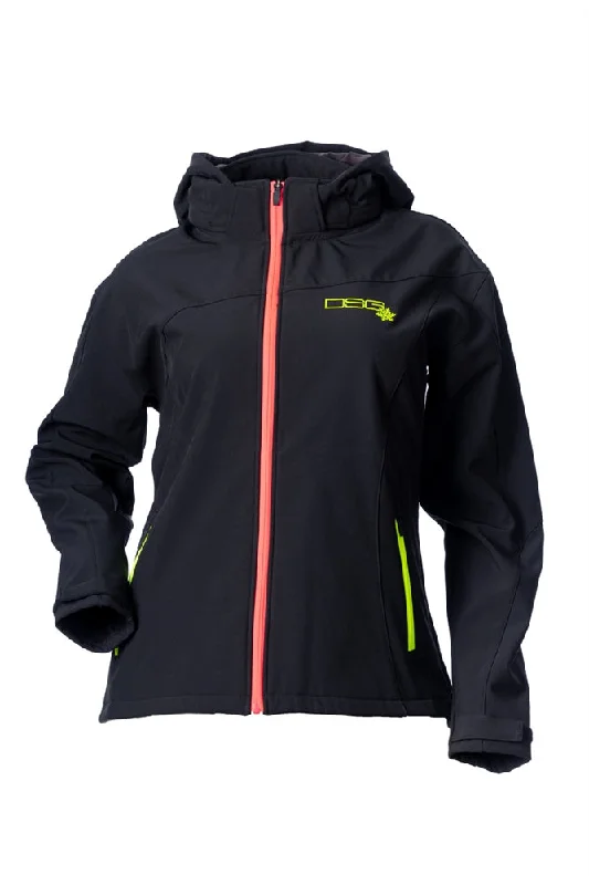 DSG Malea Softshell Plus Size Jacket | Black/Neon