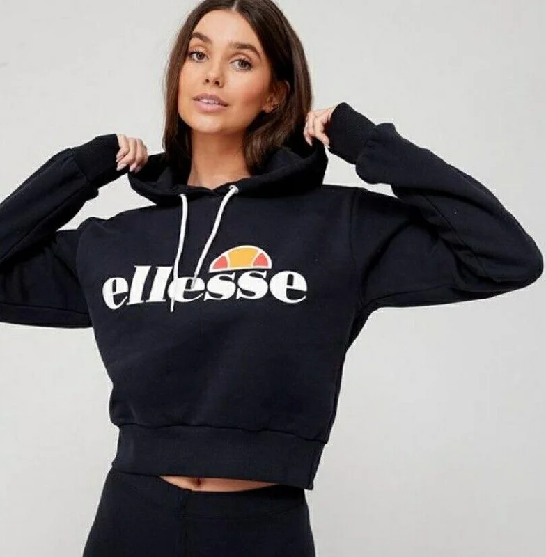 ellesse hoodie Cropped women- Black .Size 12