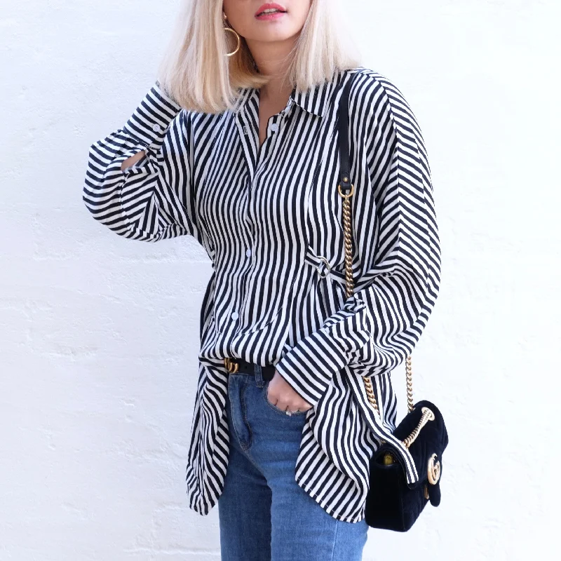 ELSE OVERSIZE STRIPE SHIRT