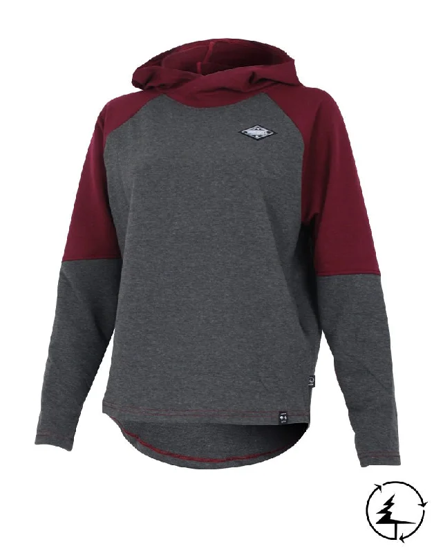 Hoodie Cooldown pour Femme | Charcoal/ Bordeaux