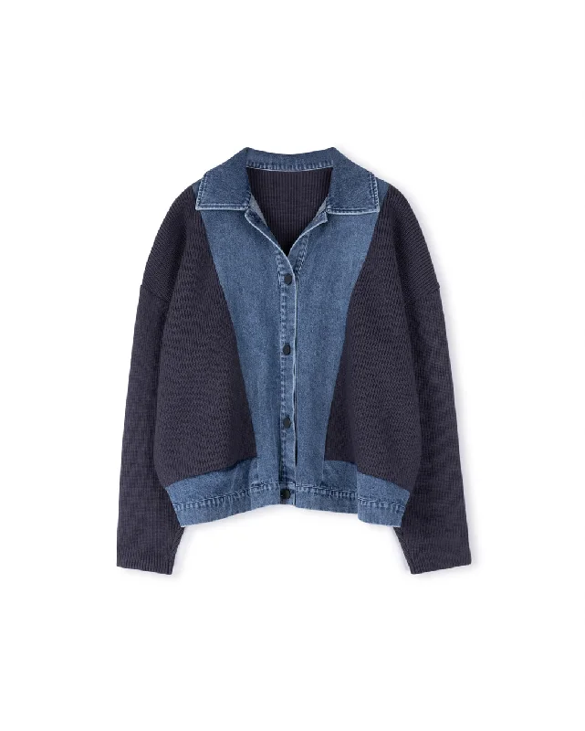 Knit &amp; Denim Jacket