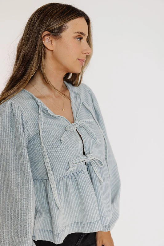 Ramsey Blouse in Denim Stripe